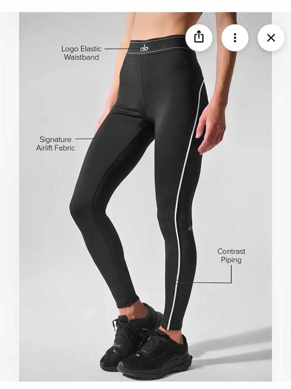 Alo Airlift High-Waist Suit Up Legging Black & White Like New